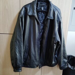 Croft & Barrow Men's Black Leather Jacket